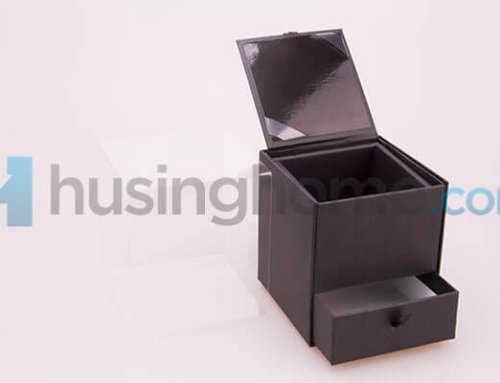 Black Paper Box with Drawer